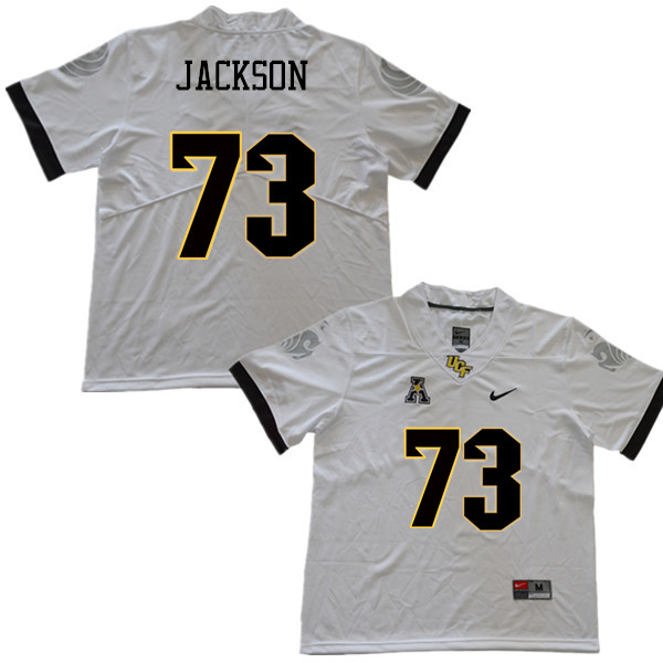 Men #73 Samuel Jackson UCF Knights College Football Jerseys Sale-White - Click Image to Close